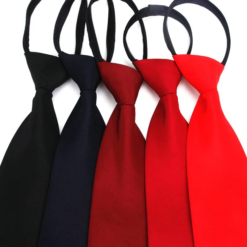 Галстуки на шею предварительно завязанные галстуки мужские узкие на молнии красный черный синий сплошной цвет тонкий узкий вечернее женское платье для жениха Present2433