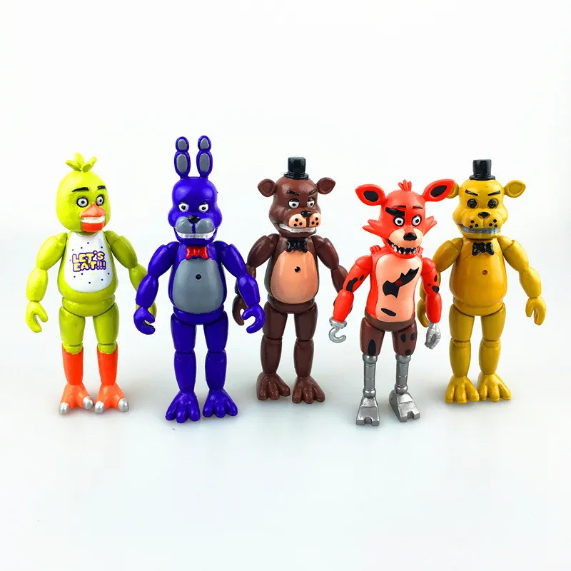 FNAF At Five Nights Security Breach Series PVC Action Figures Bonnie Foxy Toy Fazbear Bear Doll Modello FNAF Giocattoli bambini Regali 220702