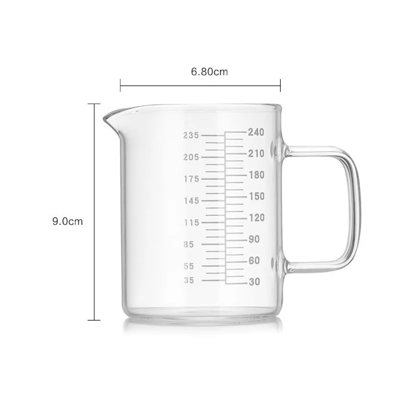 عالية البورسليكات الغذاء درجة الزجاج القياس كوب غلاية كوب الحليب الشفافة ميكروويف المطبخ محررة الملحقات المطبخ 2012581