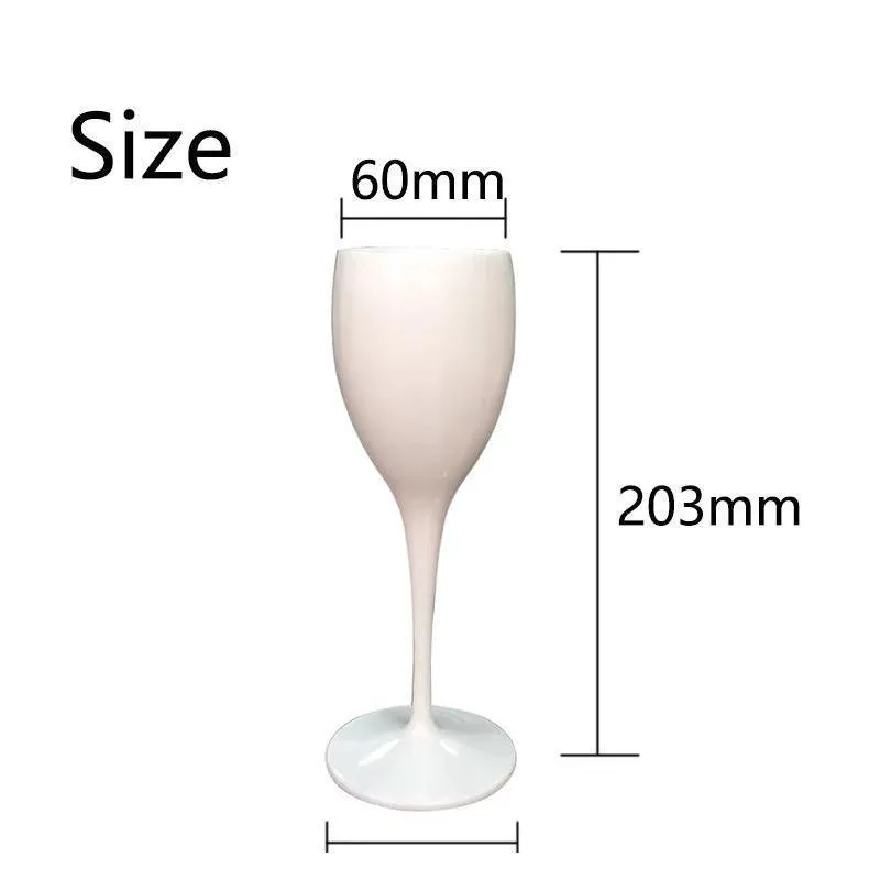 Bicchieri Moet acrilico infrangibile bicchiere da vino champagne plastica arancione bianco Chandon vino ghiaccio calice imperiale213U