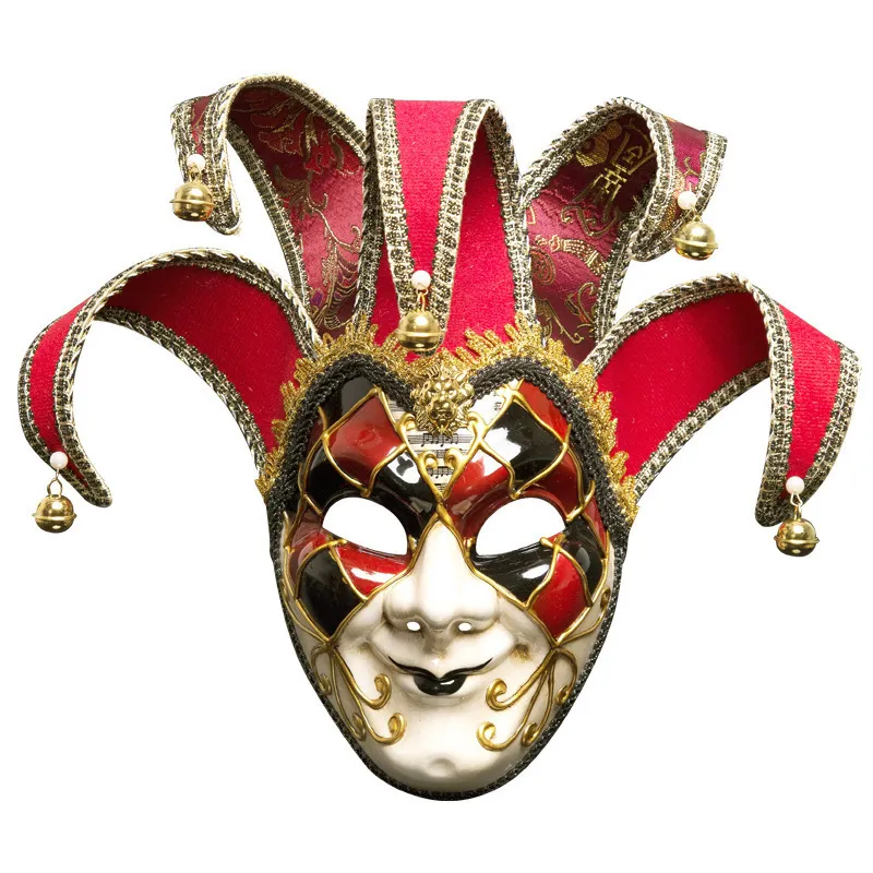 Festliche Halloween Weihnachtsdekoration mit Kostümparty Venedig Italien Vollgesicht Retro Mask Mexikanische Party Porzellan Cosplay Maske Y2001037081293