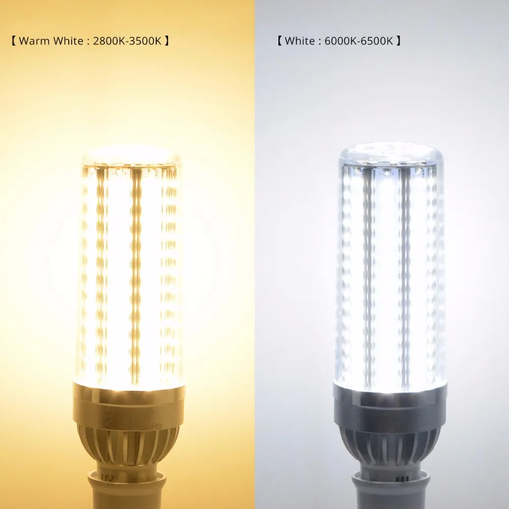 전체 고전력 LED 옥수수 라이트 25W 35W 50W 캔들 전구 110V E26 E27 LED 전구 알루미늄 팬 냉각 없음 깜박임 light263G