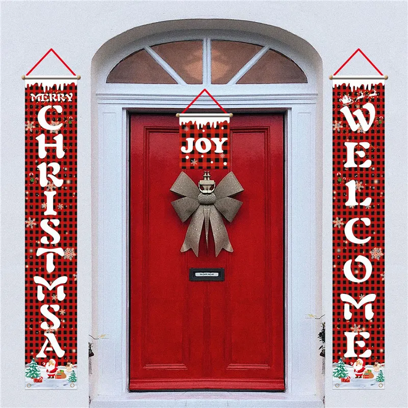 Noel fındıkkıran asker figürleri kapı perdesi ev asılı süslemeler için neşeli dekor Noel navidad y201020
