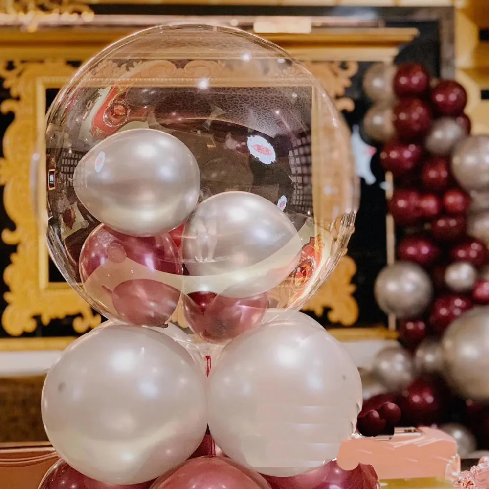 50 10 18 24 36 pouces sans rides Bobo ballons transparents clairs enfants décor de mariage hélium Air décoration de fête d'anniversaire 1022328