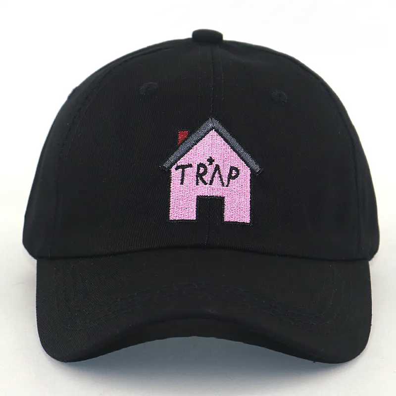 Trap House Moda Pai Chapéu Homens Mulheres Hip Hop Boné de Beisebol Padrão de Desenhos Animados Bordados Chapéus Esportivos Unissex 2203099446646