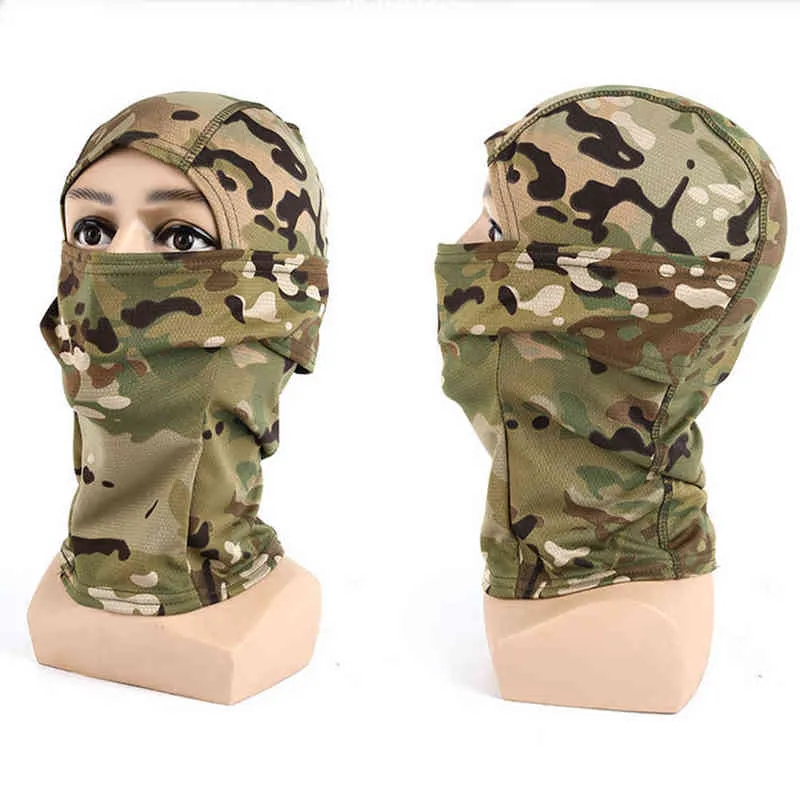Tactique Camouflage cagoule masque complet Wargame armée chasse cyclisme sport casquette militaire Multicam CP visage écharpe Bandana Y1229