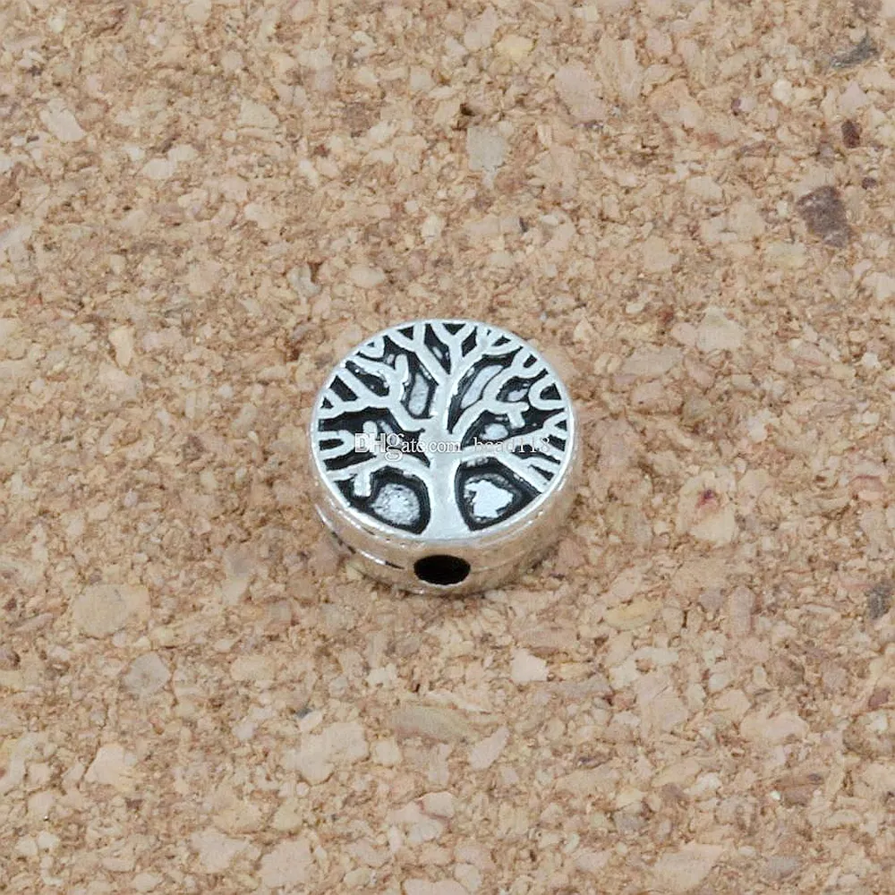 Antique Silver Gold Plated Tree of Life Loose Spacer Beads For Jewelry Making Bracelet Accessories 9mm D49277q