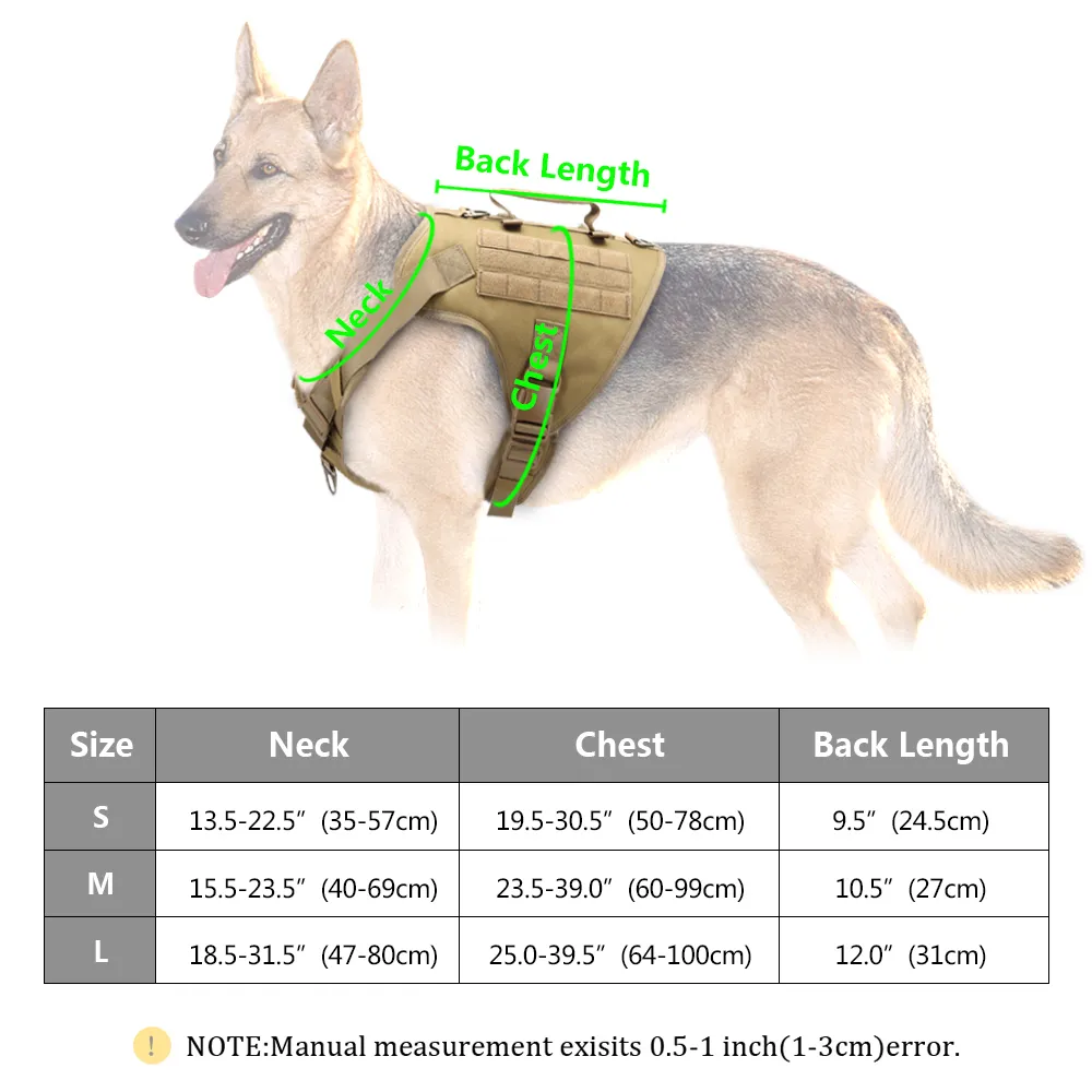 Imbracatura tattica cani Pet Military Training Dog Vest Pastore tedesco K9 Imbracatura cani Molle Vest cani di taglia media 201126