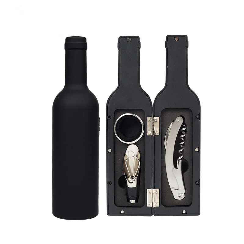 Vinho abridor acessórios ferramentas de presente conjunto com garçons abridor de corkscrew 5 peça kit de abertura de garrafa de vinho -35 201223