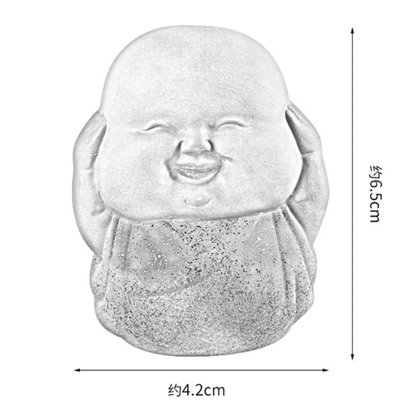 لطيف بوذا تمثال الراهب الأرجواني الطين التمثال الحرف الإبداعية المنزل سيارة الزخرفية الحلي البوذية المنمنمات T200709