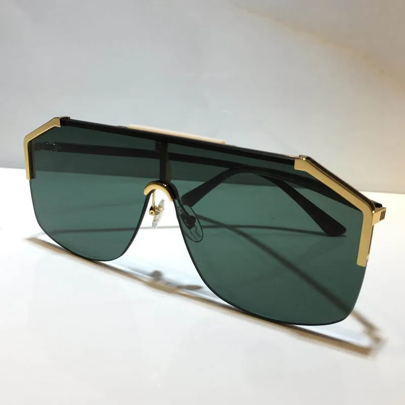 0291 Populära solglasögon för män Kvinnor Fashion Mask Unisex Half Frame Coating Mirror Lens Carbon Fiber Legs Summer Style 0291S314Q