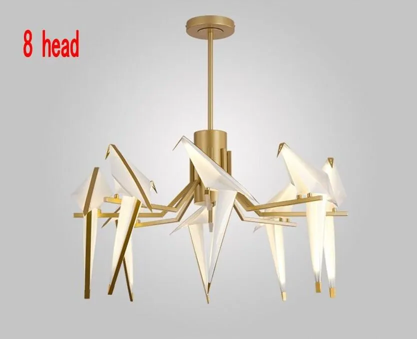 Moderne créatif oiseau droplight salon restaurant bar personnalité papercranes chambre lampes et lanternes de lampes et lanterne227t