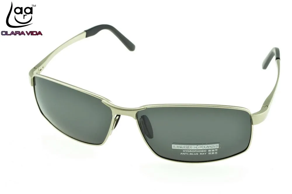 Marca CLARA VIDA Al-Mg rivestimento interno in lega occhiali da sole polarizzati uomo UV400 Polaroid sport guida occhiali da sole firmati all'aperto272t
