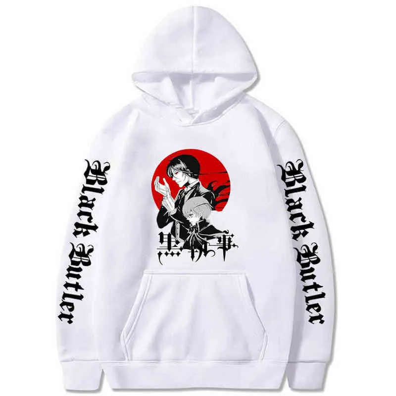 Anime Black Butler Hoodies Män Kvinnor Streetwear Pullover Harajuku Hip Hop Hoodie Sweatshirt Kläder H1227