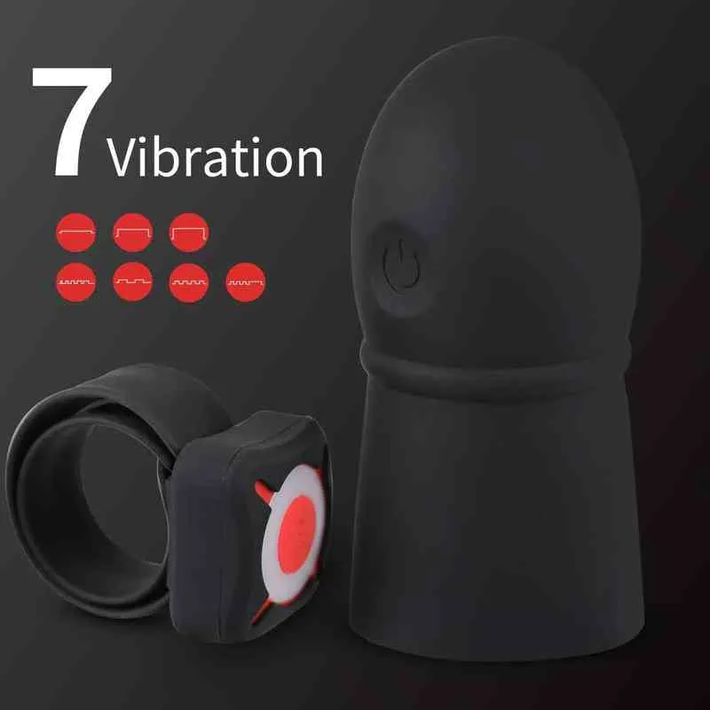 Vibratori NXY Telecomando senza fili Manicotto del pene Ritardo Eiaculazione Ingrandimento del pene Estensione del pene Glande Vibratore Giocattoli del sesso coppie Uomini 0104