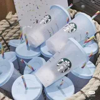 Starbucks Tumbler Kleur veranderende koude kopjes Starbuck Cup Plastic Tumbler met deksel Herbruikbare plastic beker oz zomercollectie