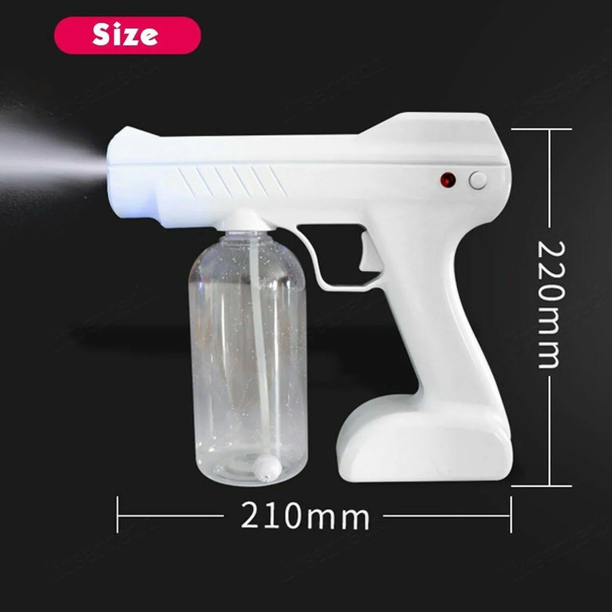 Spruzzatore nano cordless portatile Spruzzatore freddo macchina nebulizzatore disinfettante spray nebulizzatore Disinfezione Anione blu luce nanometrica spray325u