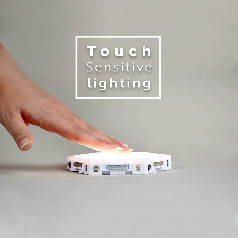 Quantum Light Touch Sensor Night Light LED Hexagon Light Magnetic Modular Touch Wall Lampクリエイティブホーム装飾カラーナイトランプC16182050