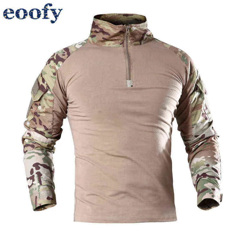 Uniforme militar para hombre, camiseta táctica de manga larga, camiseta de combate del ejército de camuflaje para hombre, ropa de Paintball Airsoft, camiseta Multicam H1223
