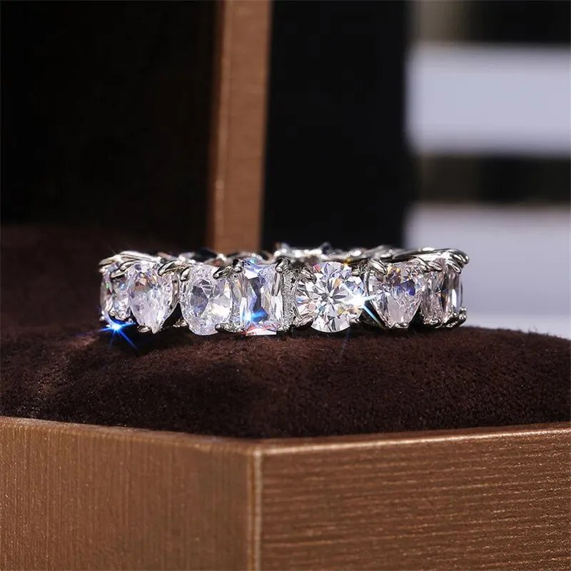 Choucong Brand New Dexule Gioielli in argento sterling 925 multi forma pietre preziose CZ diamante donne anello di fidanzamento di nozze Love285z