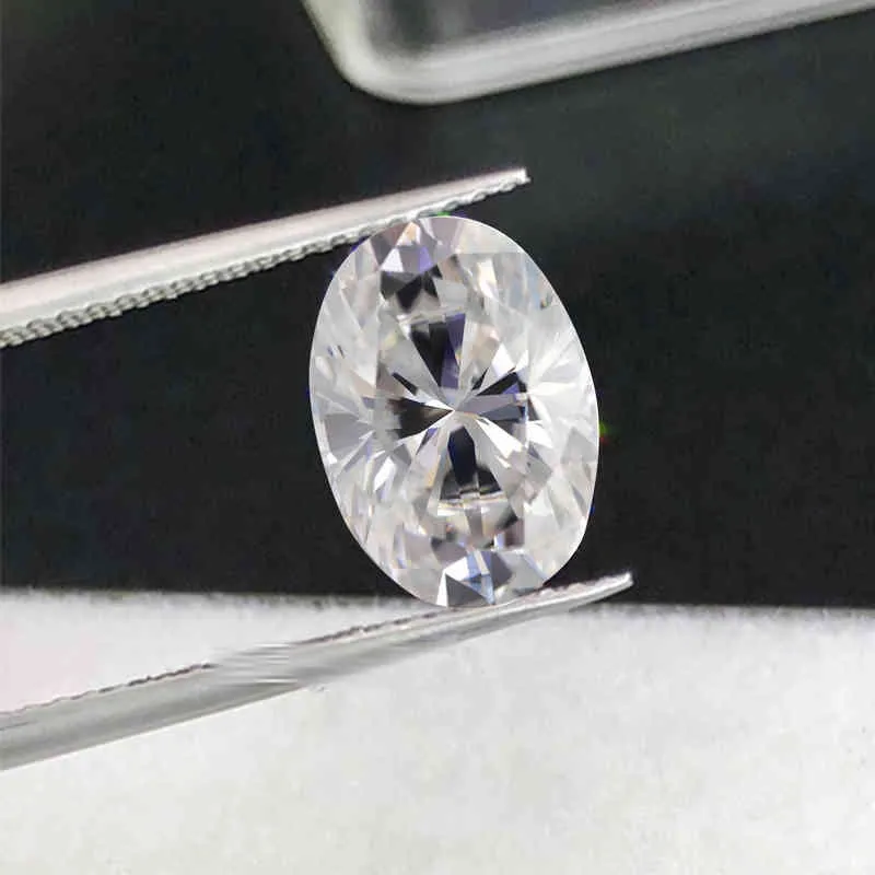 Szjinao Pietre preziose sciolte Moissanite Pietra da 0,5 ct a 8 ct Taglio ovale D Colore VVS1 Gemme Undefined GRA gioielli Anello con diamanti