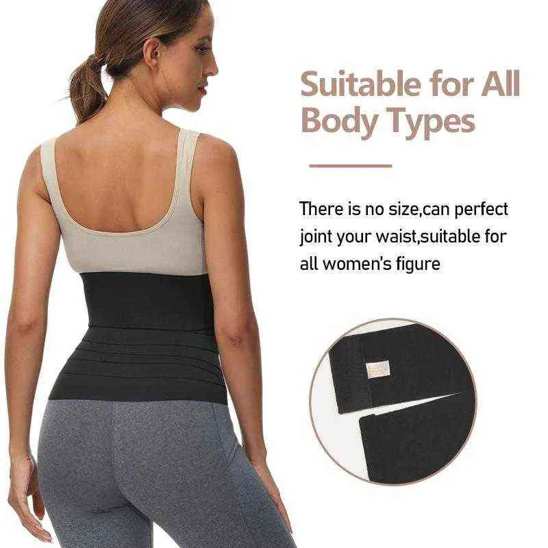 Taille Formateur Snatch Bandage Tummy Wrap Tondeuse Ceinture Minceur Body Shaper Plus La Taille Sweat Belly Band Comparaison 220208