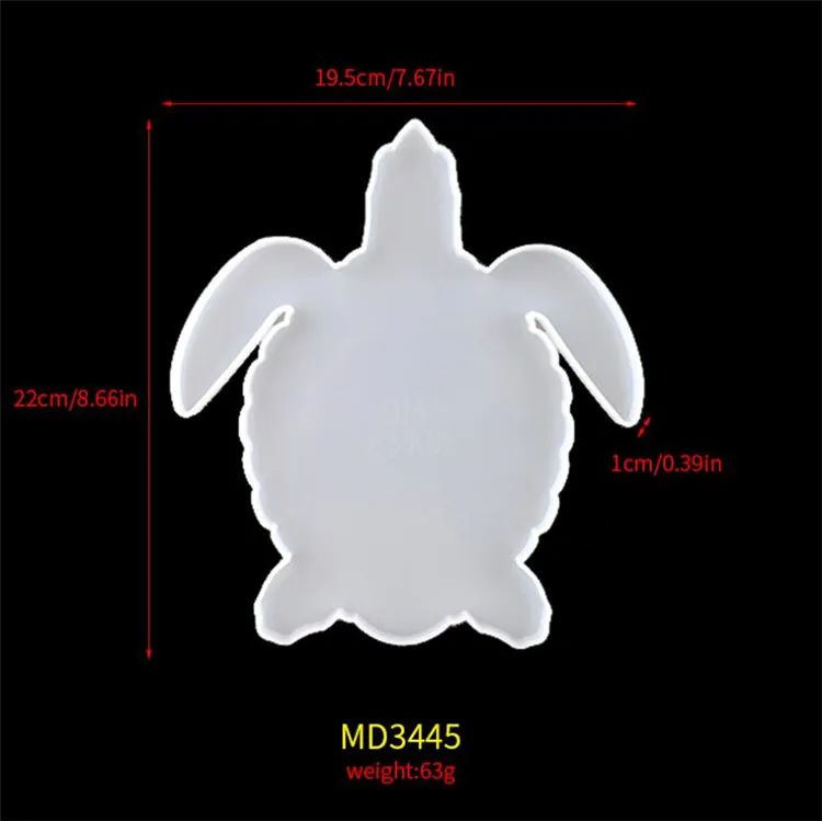 DIY turtle crystal drop mold marine animal coaster mold silicone resin combination set Craft Tools 9038