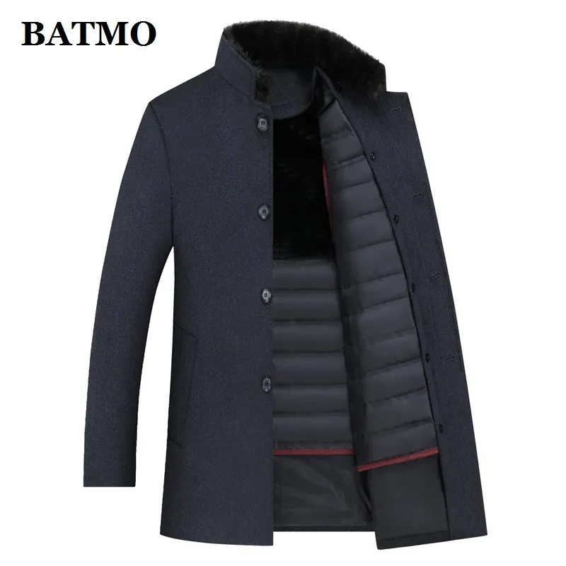 Batmo chegando inverno 90 pato branco no revestimento de lã de lã grossa Menas de casaco s quente 8866 lj201106