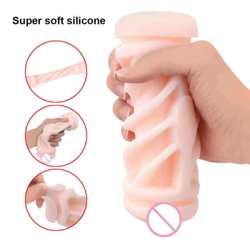 NXY Sex Masturbatoren 2 in 1 Echte Vagina Muschi Anal Männlicher Masturbator Cup Spielzeug für Männer 18 Penispumpe Cock Exerciser Maschine Erwachsene Produkte Erotik 220127