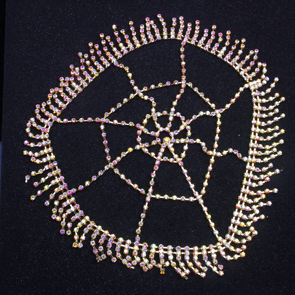 Diadema de lujo con borlas de diamantes de imitación para mujer, diadema de cristal hecha a mano con tapa, cadena para la cabeza, accesorios para el cabello, regalo J0113