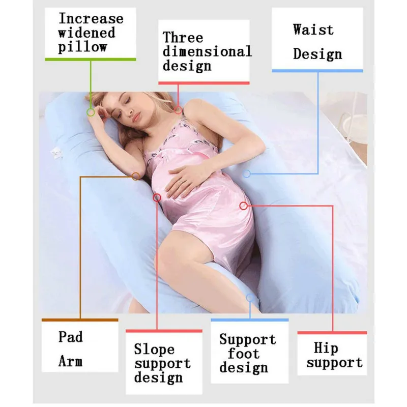 Full kropps graviditet kudde kvinnor ammande kudde bomull kudde du formar moderskap kuddar graviditet sida sleepers sängkläder LJ200821