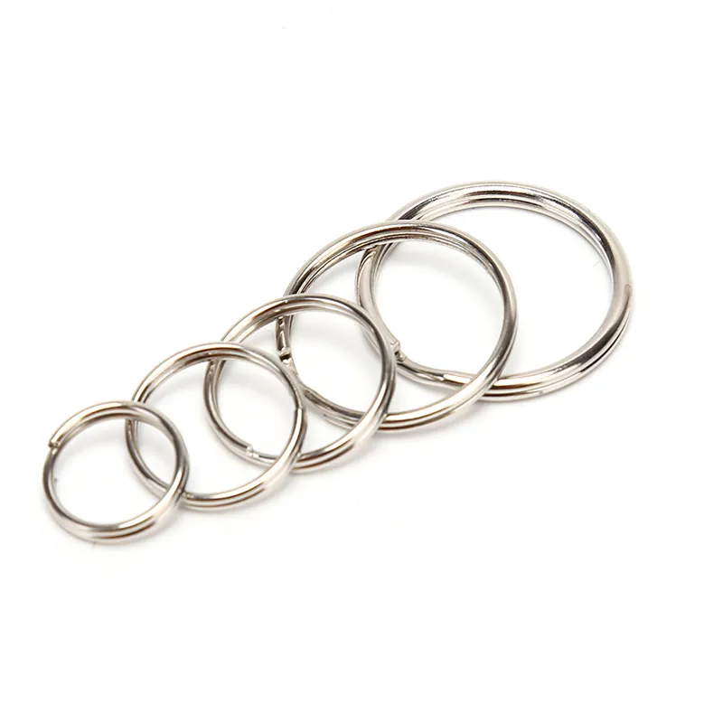 Dia 12 15 16 20mm Stainless Steel Diy Polished Split Ring Keyrings Chain Hoop Loop Key Holder3340615