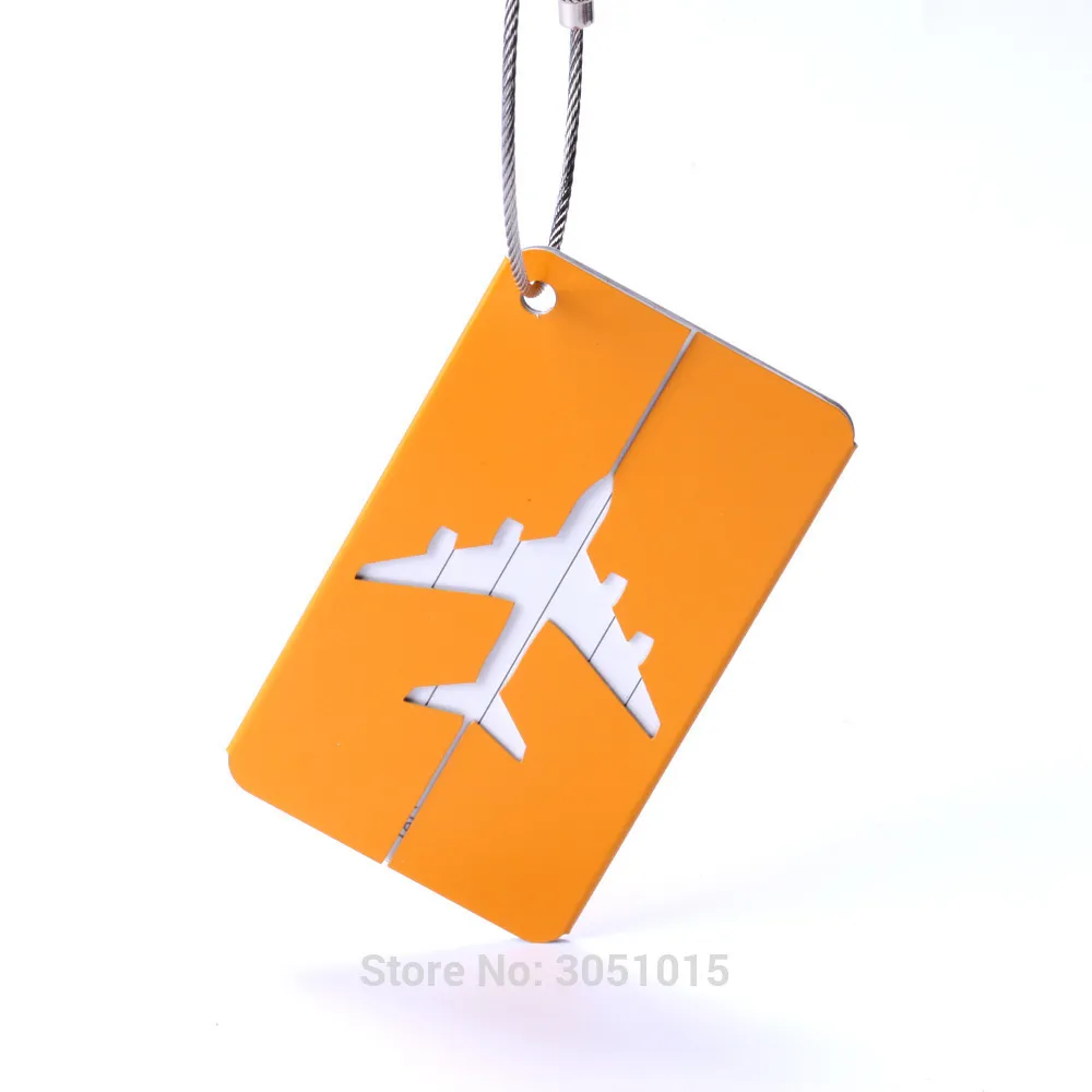 Etichette bagagli in lega di alluminio Nome del bagaglio Valigia Indirizzo Porta etichetta Accessori da viaggio borse volanti LJ201109