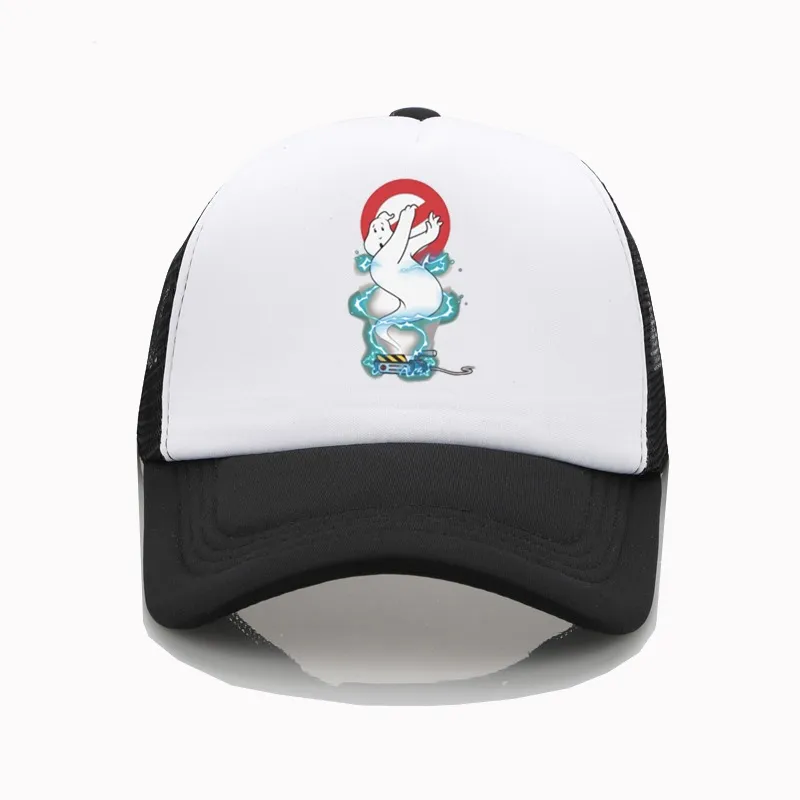 snapback hat Ghostbusters 1984 Film Trucker Hats Busted Mesh Net Baseball Cap Snapback Outdoor Kpop Sadjustable Peaked Hat For Men2050047