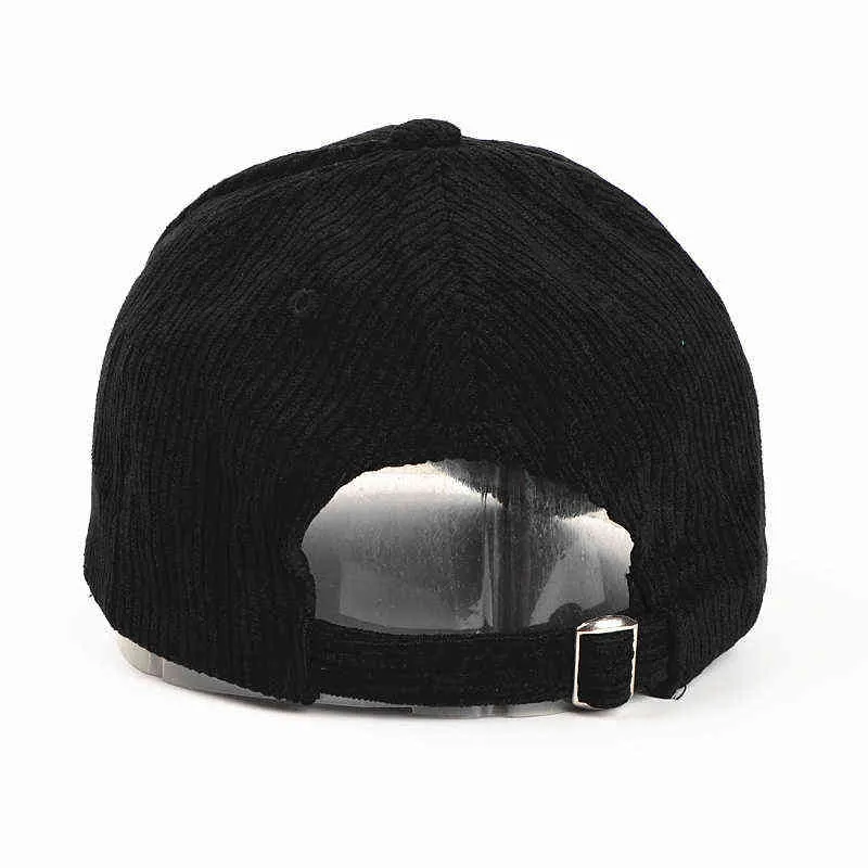 Men Corduroy Бейсболка Женщины Весна Летняя Вышивка Бейсбол Шляпа Мужчины Открытый Регулируемый Солнечная Шляпа Шляпа Casquette Gorras G220304