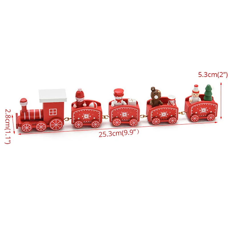 قطار عيد الميلاد رسمت سانتا بير عيد الميلاد طفل ألعاب هدية زخرفة نافيداد المنزل ديكور الأطفال هدايا السنة Y201020
