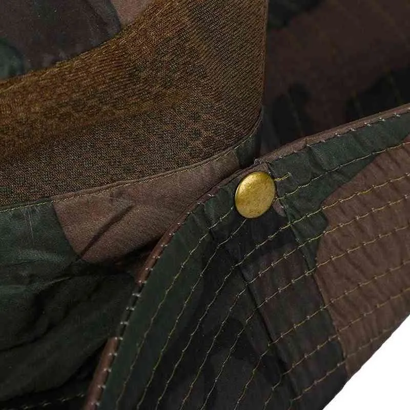カモフラージュの戦術キャップミリタリーブーニーハットUSアーミーキャップカモメンズアウトドアスポーツサンバケツキャップ釣りハイキングハンティング帽子G220311