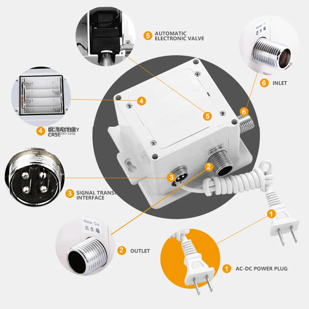 Induzione automatica Rubinetto il risparmio idrico Rubinetto del sensore intelligente Mani del bagno Miscelatore lavello senza contatto Rubinetto lavabo elettrico induttivo T200710