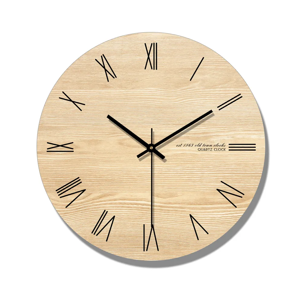 Arabisch ral Design Runde Holz Digitale Wanduhr Mode Stille Wohnzimmer Dekor Saat Hause Dekoration Uhr Geschenk Y200110