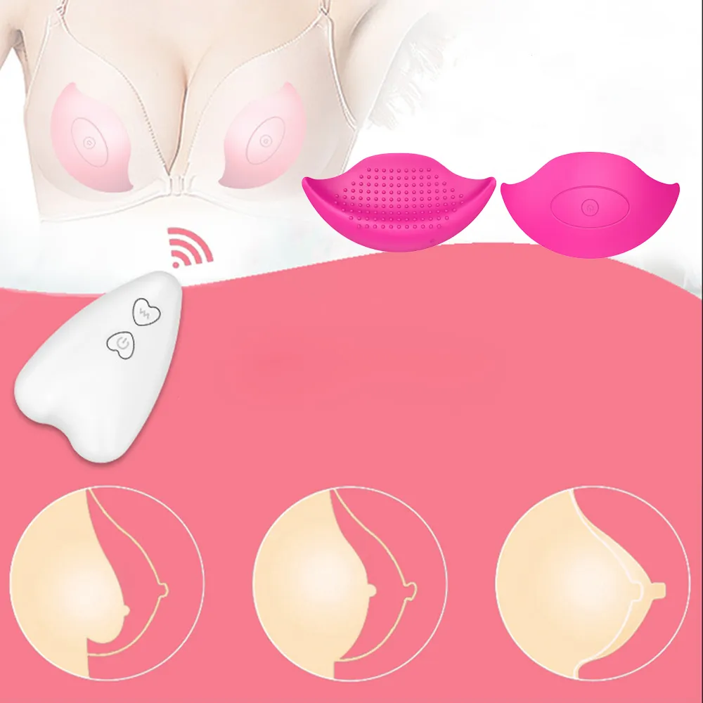 Fjärrkontrollnippel vibrator bröststimulator bröstmassager bröst förstora pump vuxna produkter sexiga leksaker för kvinnor 10 hastighet