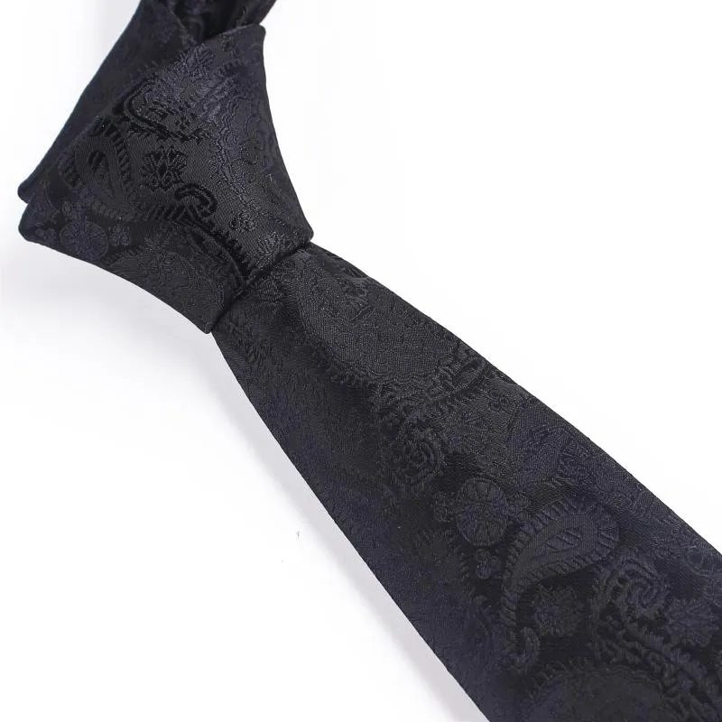 Nekbanden sitonjwly 6 cm paisley klassiek formeel stropdas voor heren bruiloft polyester zwarte zakelijke geschenken cravat custom logo232r