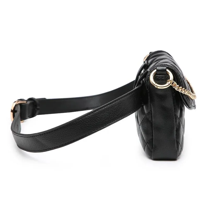 Waist Bags Mihaivina Women Bag Fashion Female Belt Chain Money Fanny Pack PU Leather High Pants215i