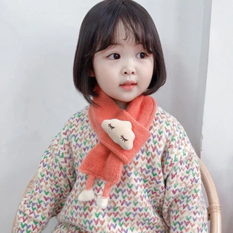Koreanische Nette Cartoon Wolken kinder Schal Winter Baby Nackenschutz Schals Jungen Mädchen Stricken Wolle Dicke Warme Kragen Schal o43322z