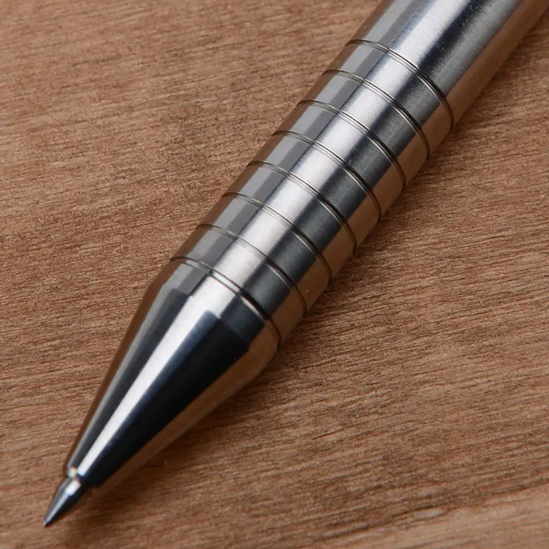 Solid Titanium Alloy Gel Bläck Pen Vintage Bolt Action Writing Tool Stationeries 63HD 201202