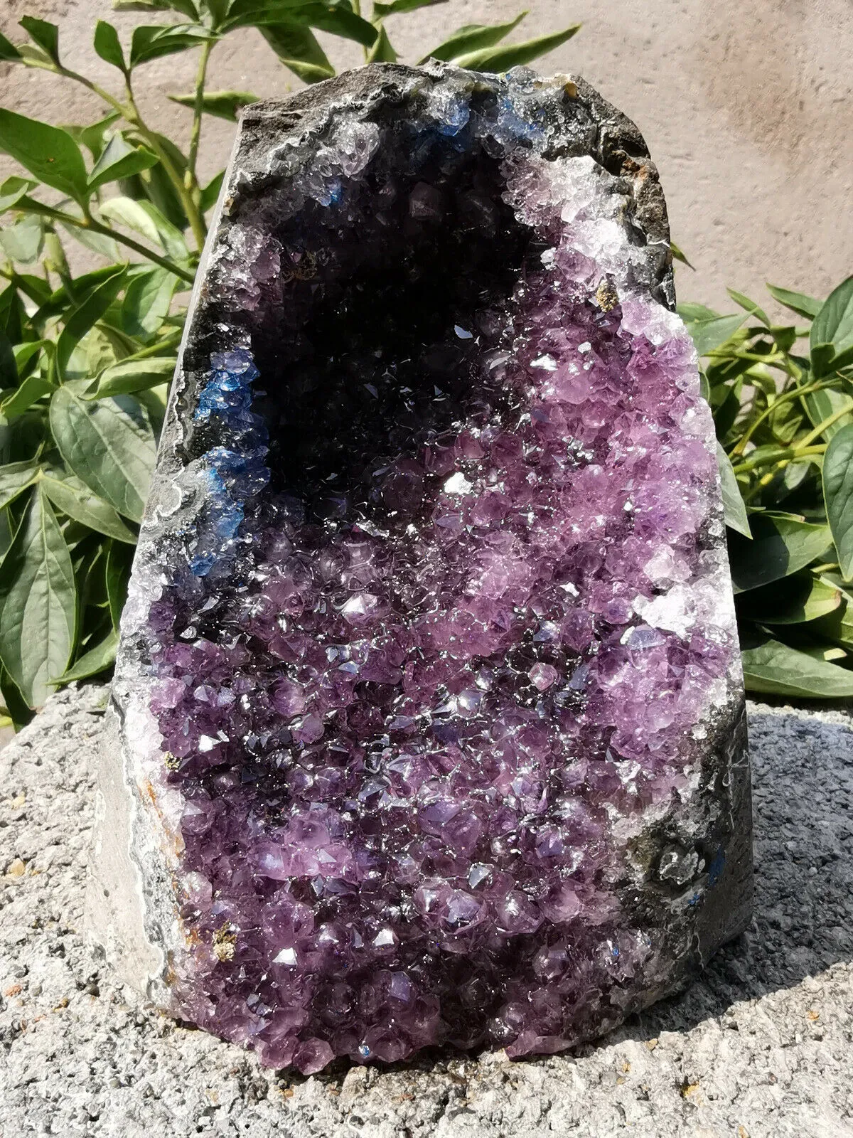 Natural Amethyst Hole Crystal Quartz Brazil Riki Energy Lucky Decor264Y