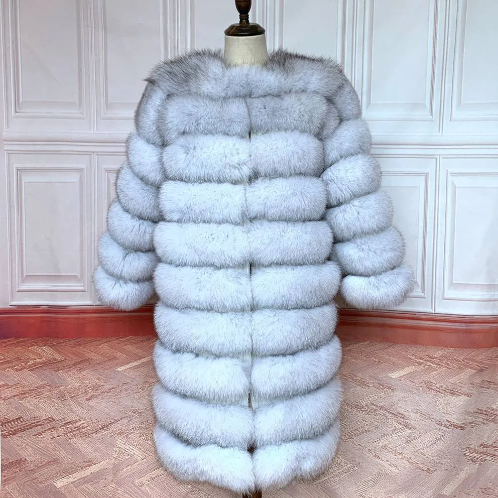 2020 Real Fox Fur Com casaco de pele natural casacos de pele real colete inverno outerwear mulheres roupas 20112