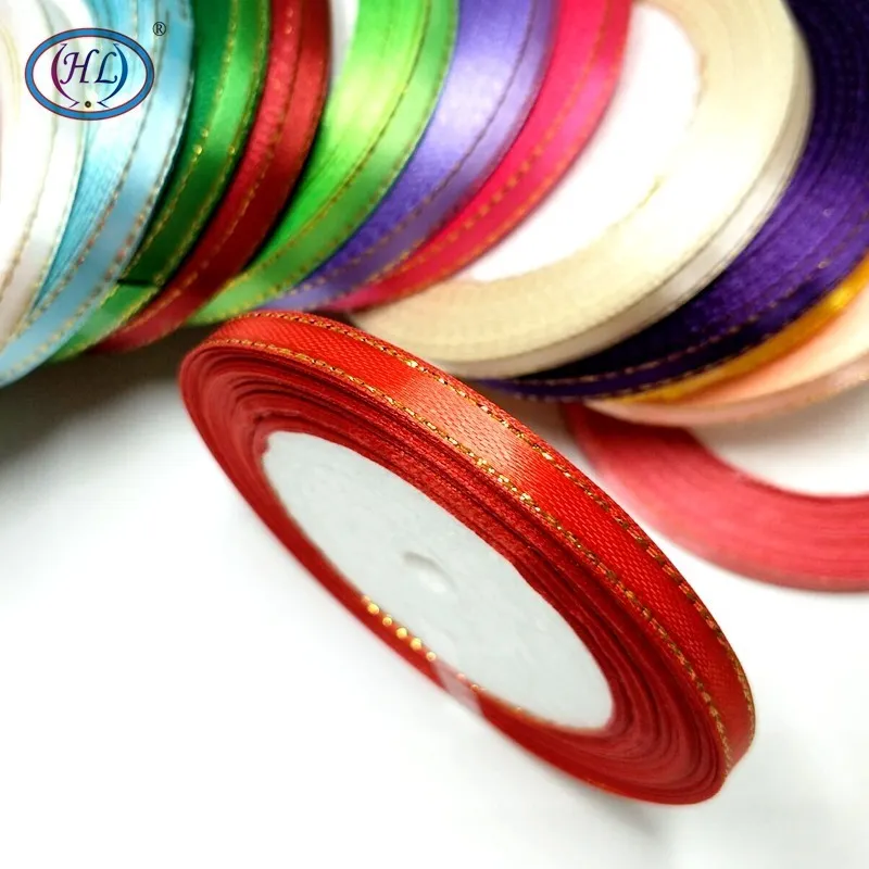 HL 10 rollos 250 yardas 6mm Lotes colores Phnom penh DIY tejido cinta de raso embalaje cinturón boda decoraciones navideñas 201128271s