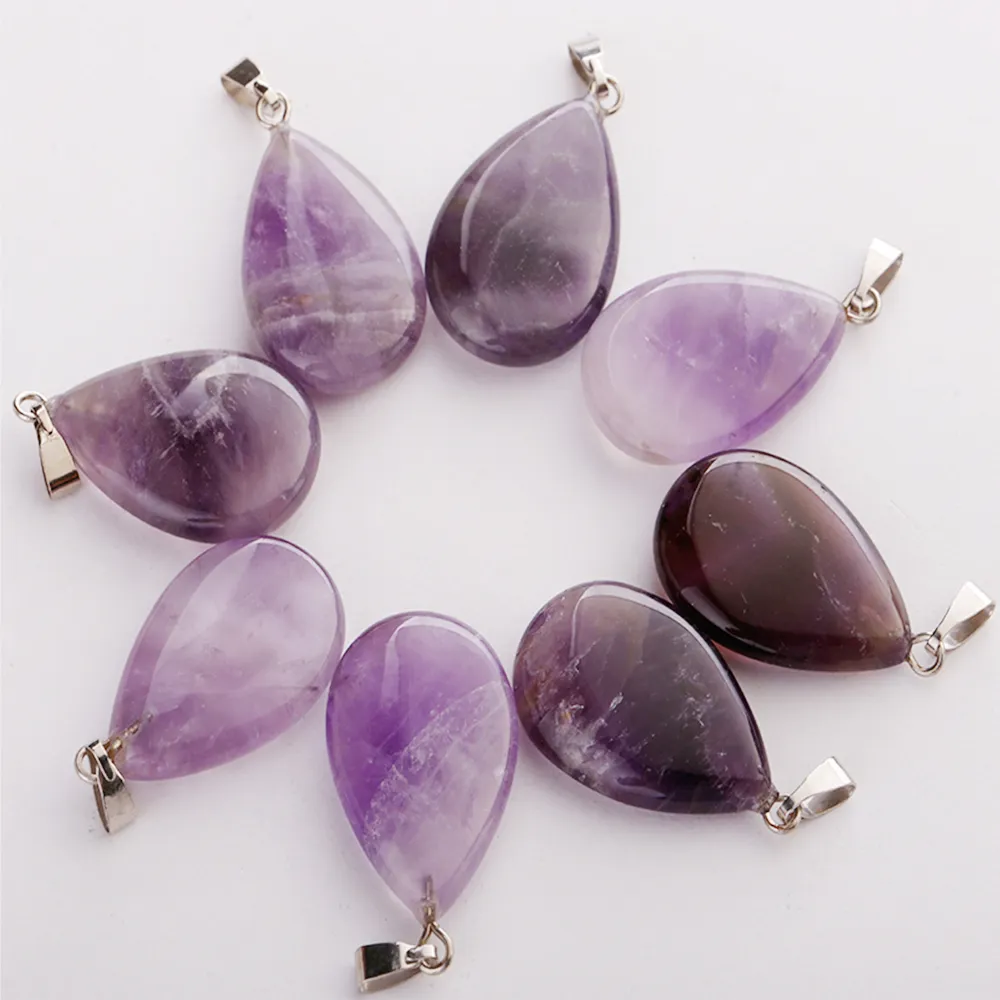 Whole lot Fashion Natural Amethysts Stone Different Shape Beads Pendants DIY Jewelry Making for Women Shiping Q11134912251