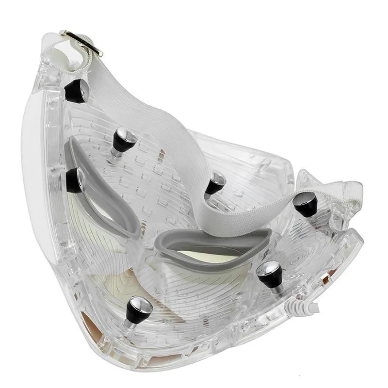 軽いセラピーフェイスビューティースリミングマシン7肌のホワイトニングデバイスDHL出荷6578659のためのマイクロカレント付きフェイシャルネックマスクをLED