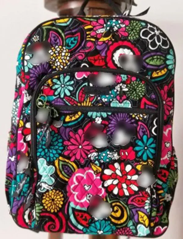 NWT Cartoon Flower School Bag Plecak torba podróżna torba Duff08m